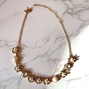Kate Spade Floral golden Necklace Enameled
